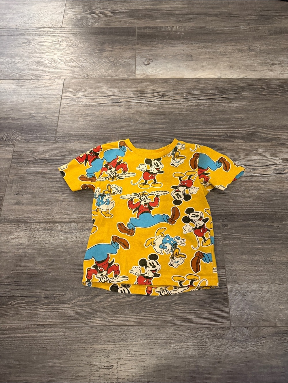 Disney Mickey and Friends Mickey Graphic Tee Yellow Girls 4T Like New